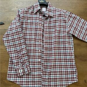 Brooks Brothers Classic Red Plaid Men's Shirt